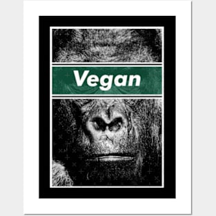 Vegan Gorilla Posters and Art